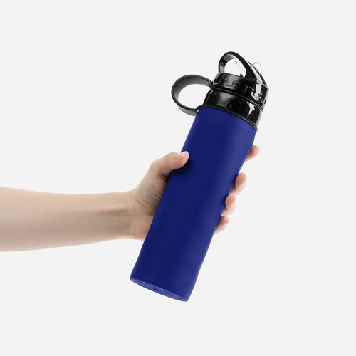 Складная бутылка для воды Langfossen, синяя Складная бутылка для воды Langfossen, синяя