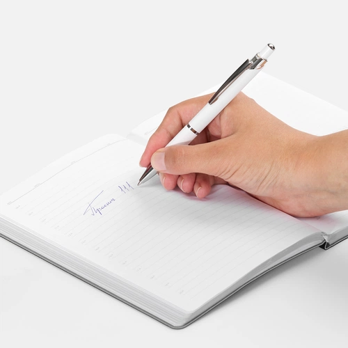 Ручка шариковая Chromos Soft Touch, белая Ручка шариковая Chromos Soft Touch, белая