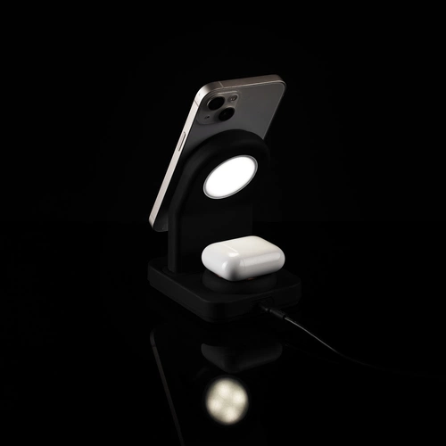 Зарядная станция с подсветкой Cooper Duo, черная Зарядная станция с подсветкой Cooper Duo, черная