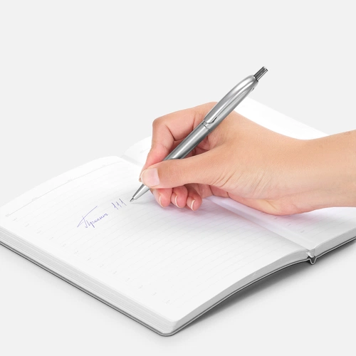 Ручка шариковая Bright Spark, серебристая Ручка шариковая Bright Spark, серебристая