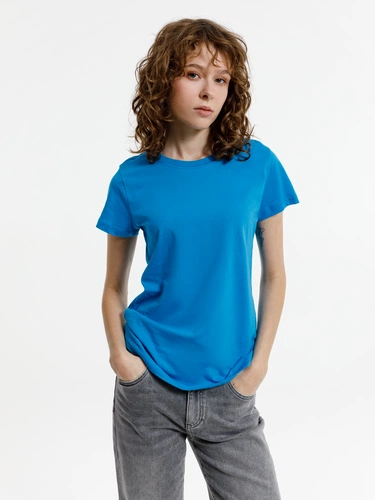 Футболка женская T-bolka Lady, бирюзовая Футболка женская T-bolka Lady, бирюзовая