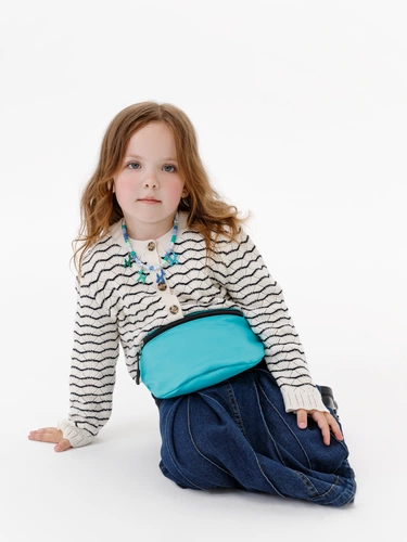 Детская поясная сумка Sonrisa, бирюзовая Детская поясная сумка Sonrisa, бирюзовая