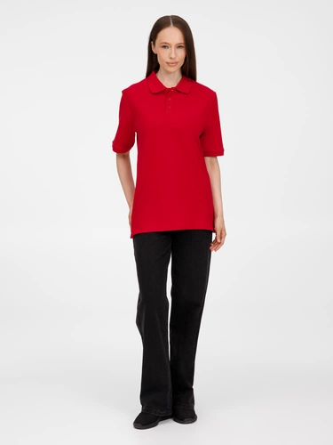 Рубашка поло унисекс Upswing, красная Рубашка поло унисекс Upswing, красная