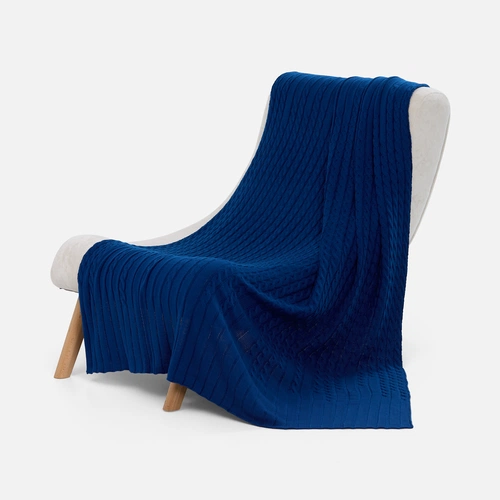 Плед Tressa, темно-синий (кобальт) Плед Tressa, темно-синий (кобальт)