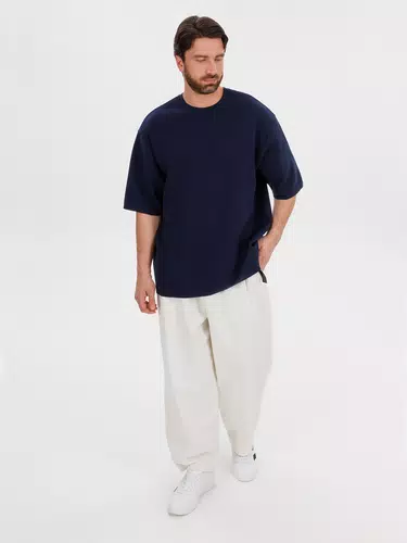 Джемпер с коротким рукавом Siluetti Volumica, темно-синий Джемпер с коротким рукавом Siluetti Volumica, темно-синий