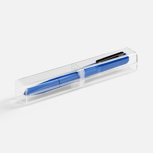 Ручка шариковая Lucenti с подсветкой логотипа, в футляре, синяя Ручка шариковая Lucenti с подсветкой логотипа, в футляре, синяя