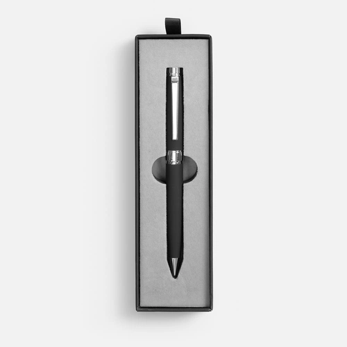 Ручка шариковая Broad Ring Soft Touch в футляре, черная Ручка шариковая Broad Ring Soft Touch в футляре, черная