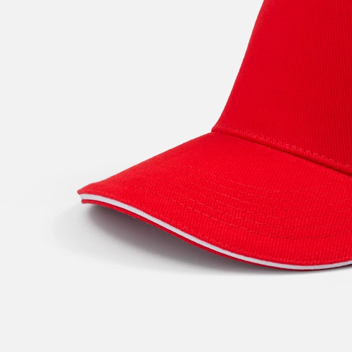 Бейсболка Classic 2.0, красная с белым кантом Бейсболка Classic 2.0, красная с белым кантом