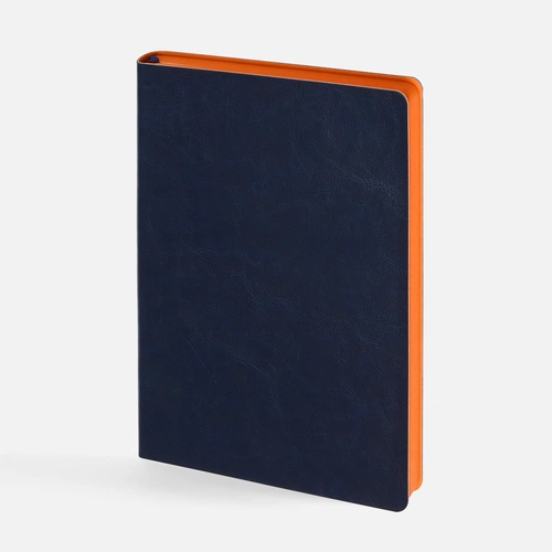 Ежедневник Doppio, недатированный, синий с оранжевым Ежедневник Doppio, недатированный, синий с оранжевым