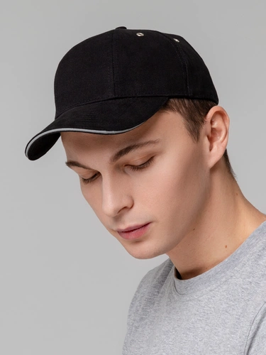 Бейсболка Hard Work Black со светоотражающим элементом Бейсболка Hard Work Black со светоотражающим элементом