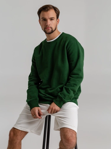 Свитшот унисекс King, темно-зеленый Свитшот унисекс King, темно-зеленый