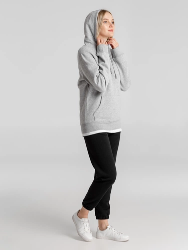 Толстовка с капюшоном унисекс King, серый меланж Толстовка с капюшоном унисекс King, серый меланж