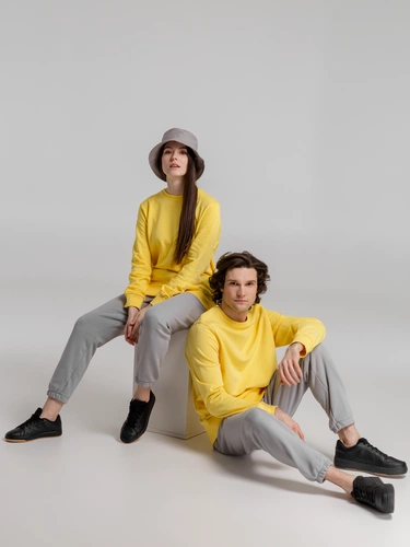 Свитшот унисекс BNC Inspire (Organic), желтый Свитшот унисекс BNC Inspire (Organic), желтый