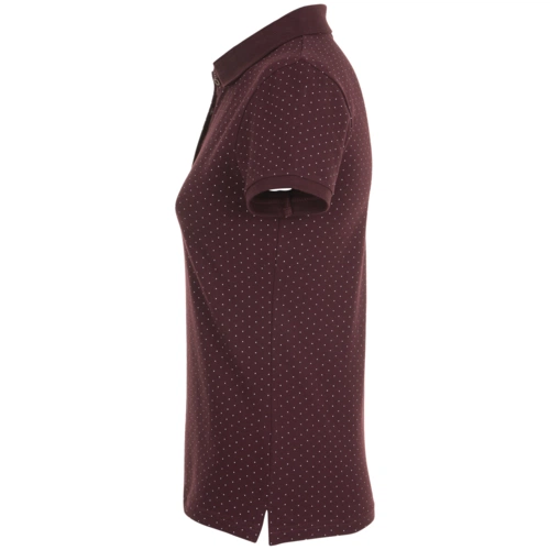 Рубашка поло женская Brandy Women, бордовая с белым Рубашка поло женская Brandy Women, бордовая с белым