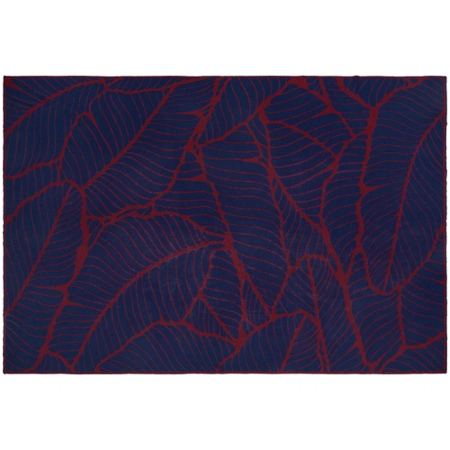 Плед In Leaf, синий с бордовым Плед In Leaf, синий с бордовым