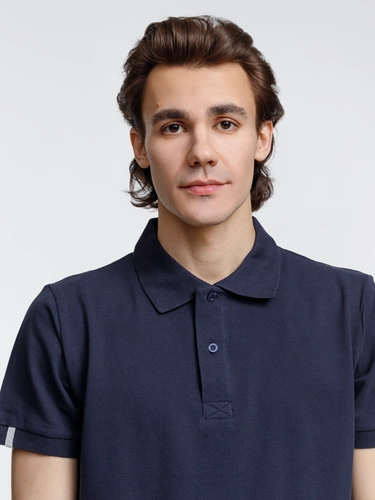 Рубашка поло мужская Virma Premium, темно-синяя Рубашка поло мужская Virma Premium, темно-синяя