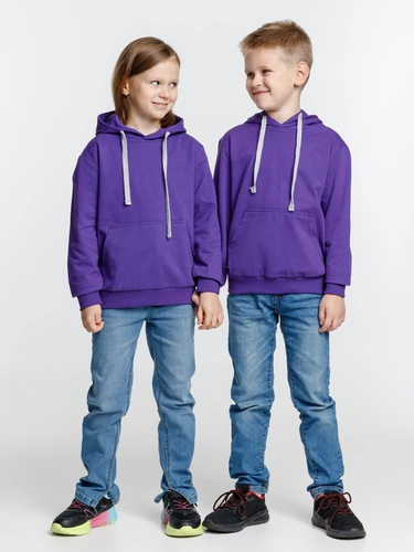 Толстовка с капюшоном детская Kirenga Kids, фиолетовая Толстовка с капюшоном детская Kirenga Kids, фиолетовая