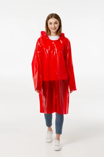 Дождевик-плащ CloudTime, красный Дождевик-плащ CloudTime, красный