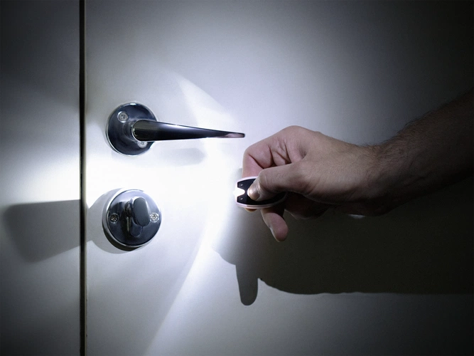 Брелок-фонарик Vivid, ver.2, черный с белым Брелок-фонарик Vivid, ver.2, черный с белым