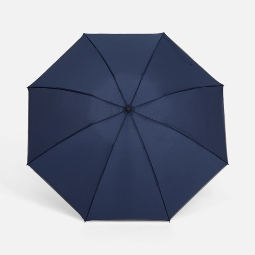 Зонт наоборот складной Futurum со светоотражающим кантом, темно-синий Зонт наоборот складной Futurum со светоотражающим кантом, темно-синий