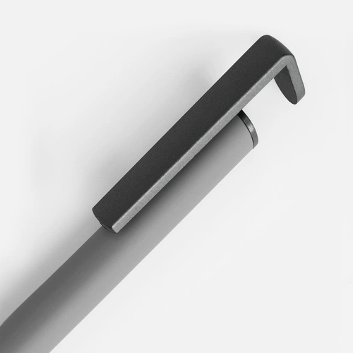 Ручка шариковая Standic с подставкой для телефона, серая Ручка шариковая Standic с подставкой для телефона, серая