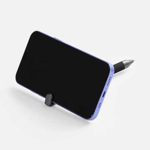 Ручка шариковая Standic с подставкой для телефона, черная Ручка шариковая Standic с подставкой для телефона, черная