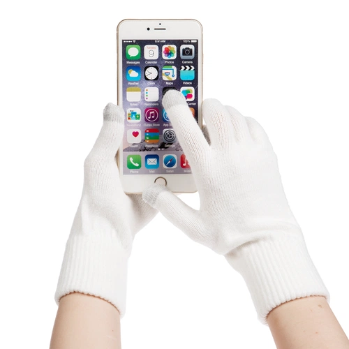 Перчатки сенсорные Urban Flow, молочно-белые Перчатки сенсорные Urban Flow, молочно-белые