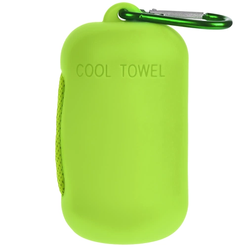 Охлаждающее полотенце Narvik в силиконовом чехле, зеленое яблоко Охлаждающее полотенце Narvik в силиконовом чехле, зеленое яблоко