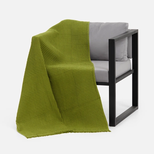 Плед вафельный Elenglect, зеленый Плед вафельный Elenglect, зеленый