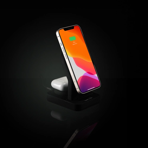 Зарядная станция с подсветкой Cooper Duo, черная Зарядная станция с подсветкой Cooper Duo, черная