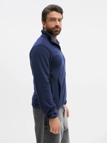 Куртка флисовая унисекс Ben Mac, темно-синяя Куртка флисовая унисекс Ben Mac, темно-синяя