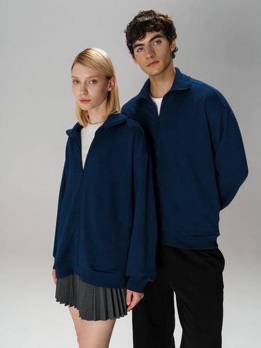 Толстовка унисекс Neofit, темно-синяя Толстовка унисекс Neofit, темно-синяя