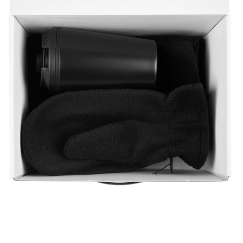 Набор Fleecy с термостаканом, черный Набор Fleecy с термостаканом, черный