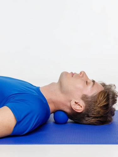 Массажный мяч двойной для MФР Relaxify, синий Массажный мяч двойной для MФР Relaxify, синий