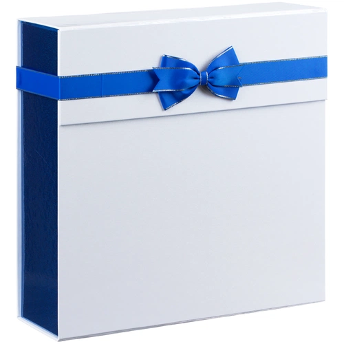 Коробка складная Gallant, L, белая с синим Коробка складная Gallant, L, белая с синим