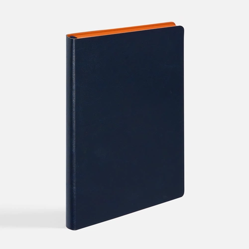 Ежедневник Doppio, недатированный, синий с оранжевым Ежедневник Doppio, недатированный, синий с оранжевым