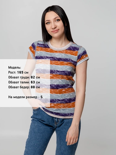 Футболка женская Rayet Lady двусторонняя, оранжевая с фиолетовым Футболка женская Rayet Lady двусторонняя, оранжевая с фиолетовым