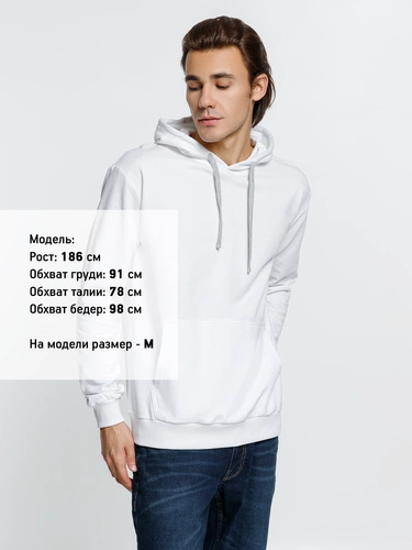 Толстовка с капюшоном Kirenga, белая (белоснежная) Толстовка с капюшоном Kirenga, белая (белоснежная)