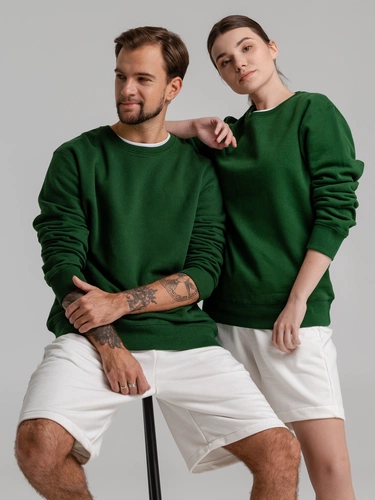 Свитшот унисекс King, темно-зеленый Свитшот унисекс King, темно-зеленый