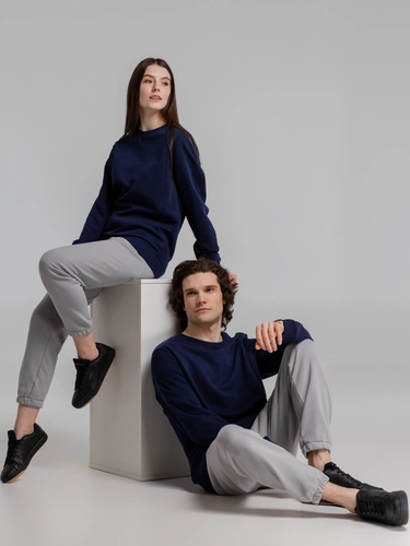 Свитшот унисекс BNC Inspire (Organic), темно-синий Свитшот унисекс BNC Inspire (Organic), темно-синий