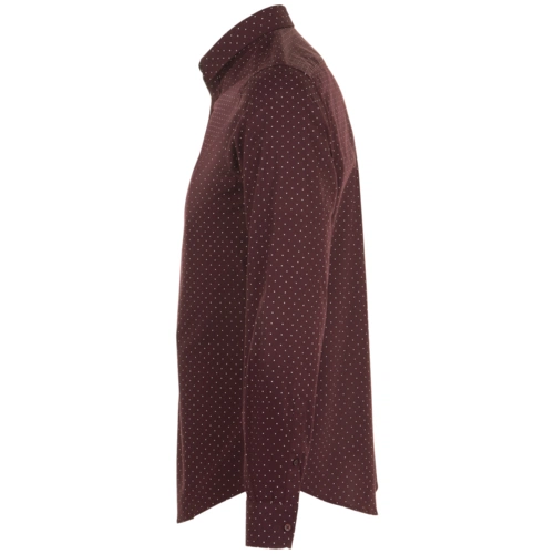 Рубашка мужская Becker Men, бордовая с белым Рубашка мужская Becker Men, бордовая с белым