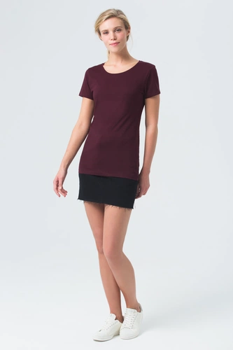 Футболка женская Martin Women, бордовая Футболка женская Martin Women, бордовая