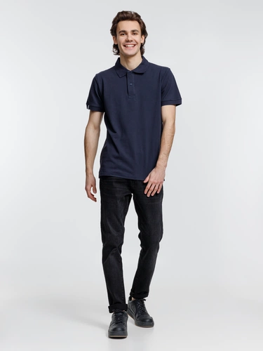 Рубашка поло мужская Virma Premium, темно-синяя Рубашка поло мужская Virma Premium, темно-синяя