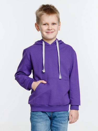 Толстовка с капюшоном детская Kirenga Kids, фиолетовая Толстовка с капюшоном детская Kirenga Kids, фиолетовая