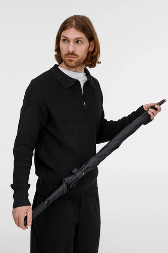 Зонт-трость U.900, черный Зонт-трость U.900, черный