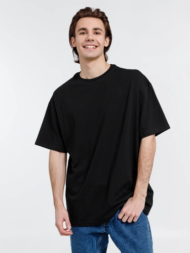 Футболка оверсайз унисекс Big Haul, черная Футболка оверсайз унисекс Big Haul, черная