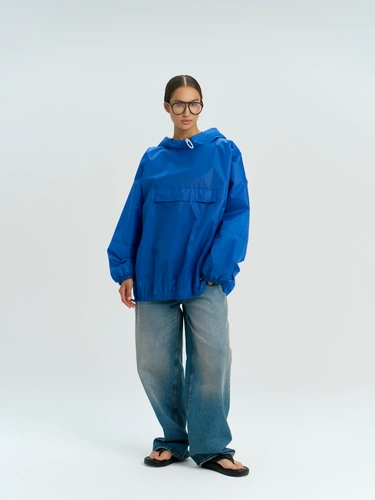 Дождевик-анорак Alatau, укороченный, синий, единый размер Дождевик-анорак Alatau, укороченный, синий, единый размер