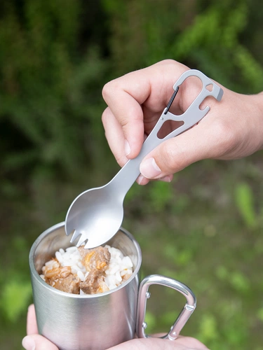 Походный столовый прибор Twin Win, стальной Походный столовый прибор Twin Win, стальной