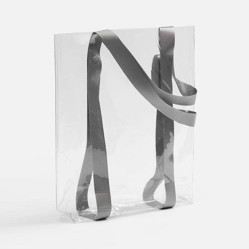 Шопер Clear Fest, ver.2, прозрачный с серыми ручками Шопер Clear Fest, ver.2, прозрачный с серыми ручками