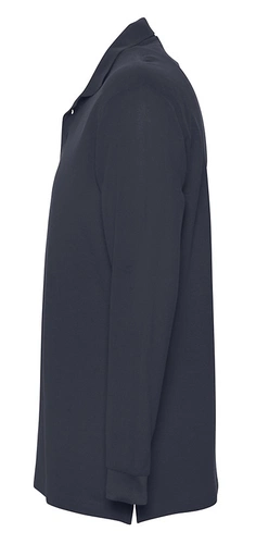 Рубашка поло мужская с длинным рукавом Star 170, темно-синяя Рубашка поло мужская с длинным рукавом Star 170, темно-синяя